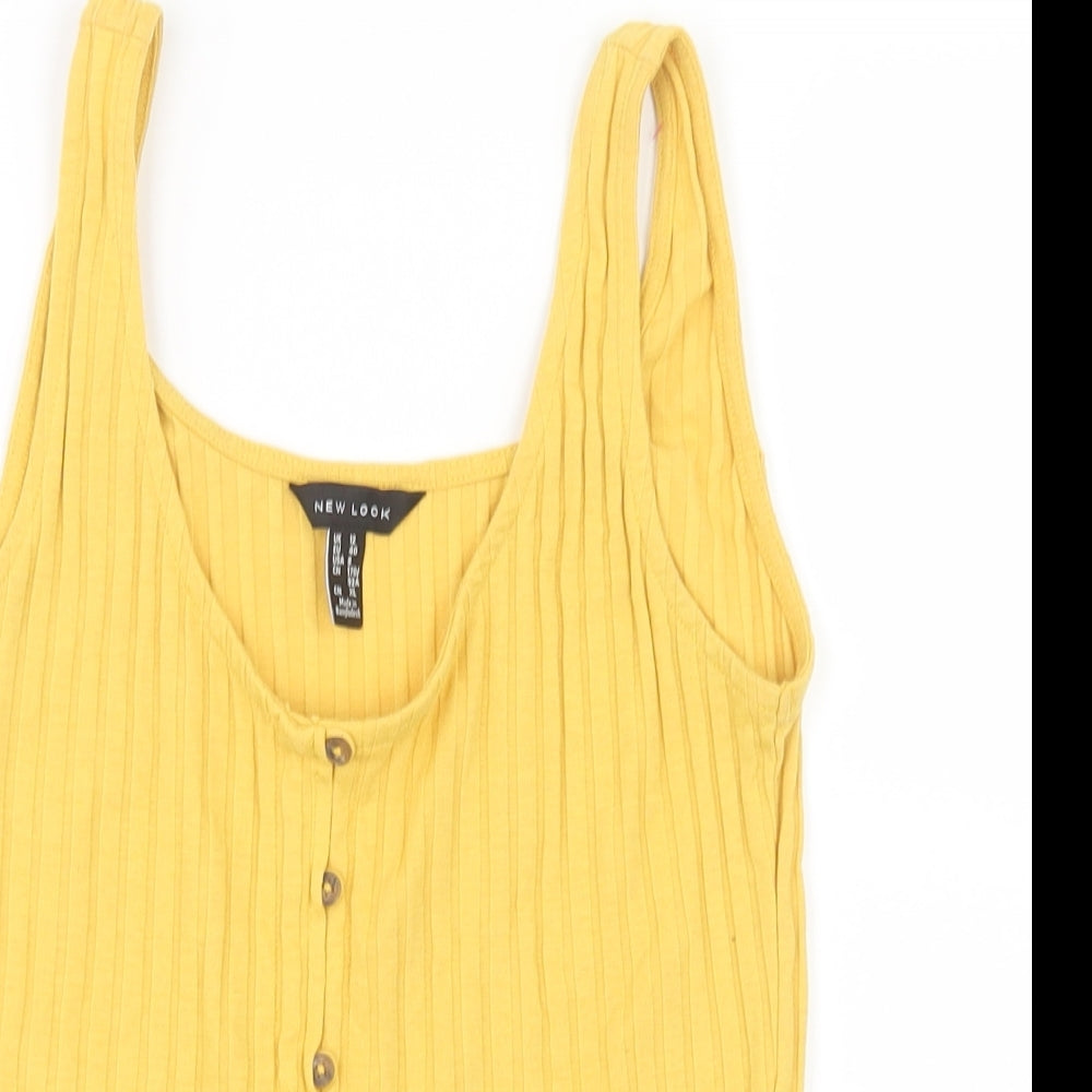 New Look Womens Yellow   Camisole T-Shirt Size 12