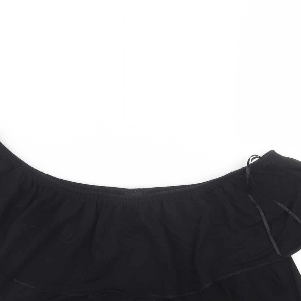 Topshop Womens Black   Basic T-Shirt Size 10