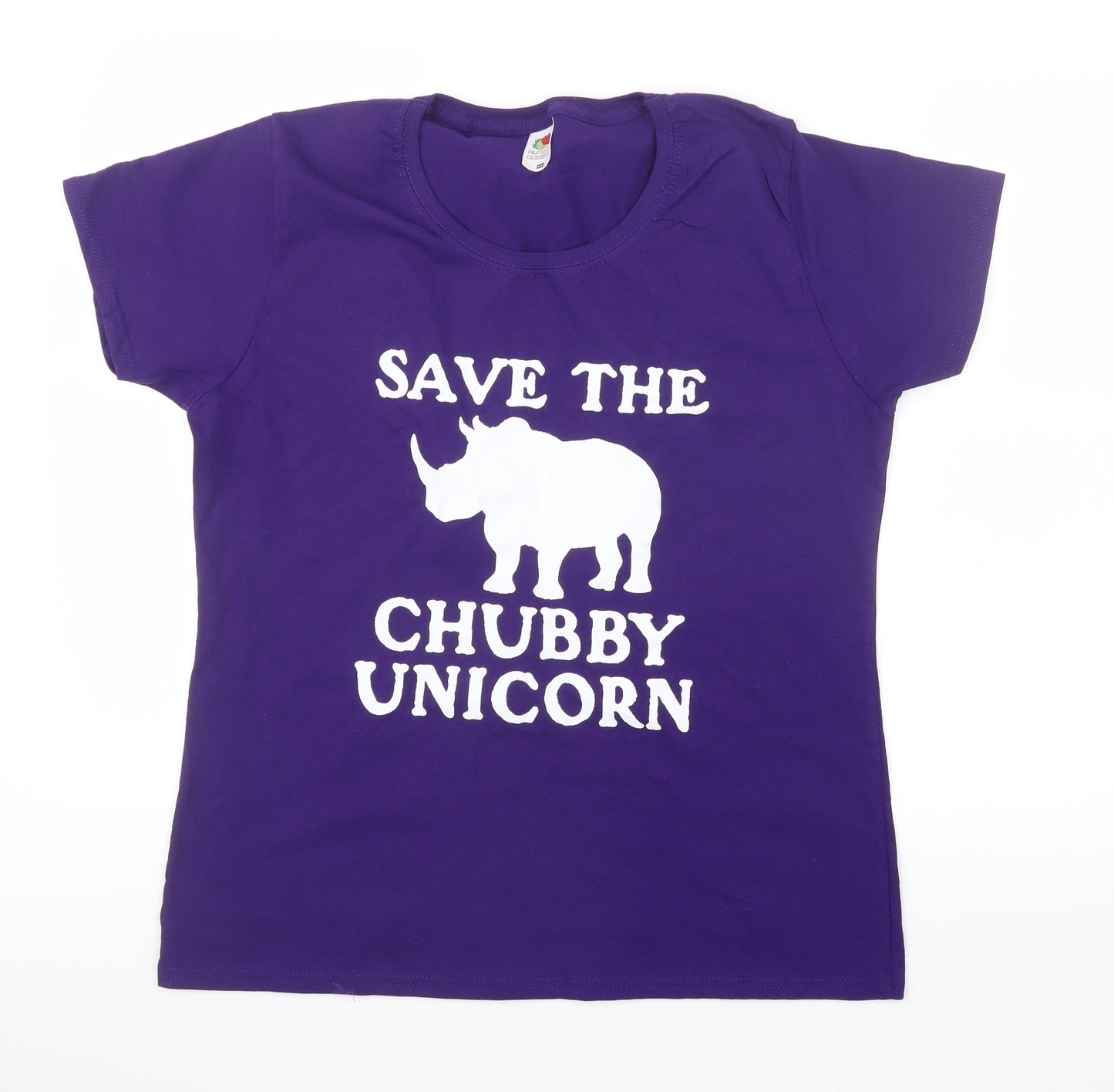 Fruit of the Loom Womens Purple   Basic T-Shirt Size 2XL