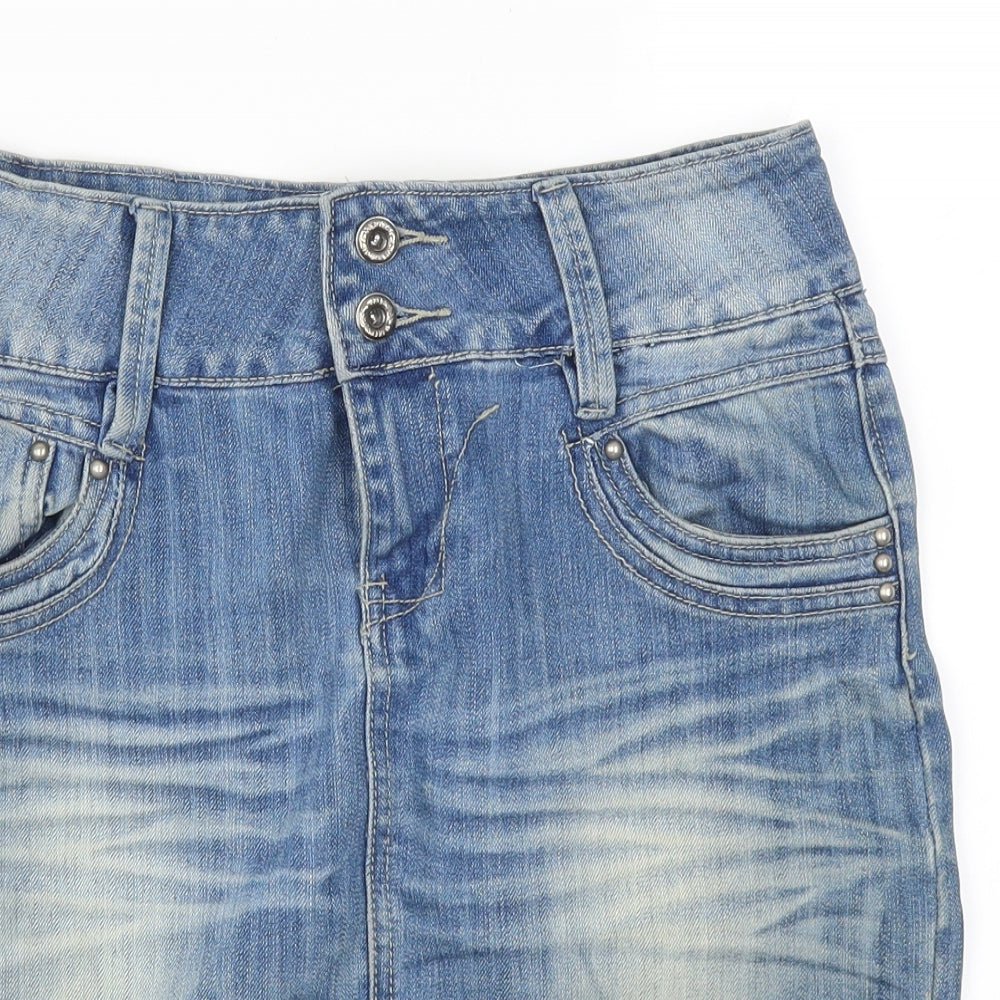 Monday Jeans Womens Beige  Denim Mini Skirt Size 12