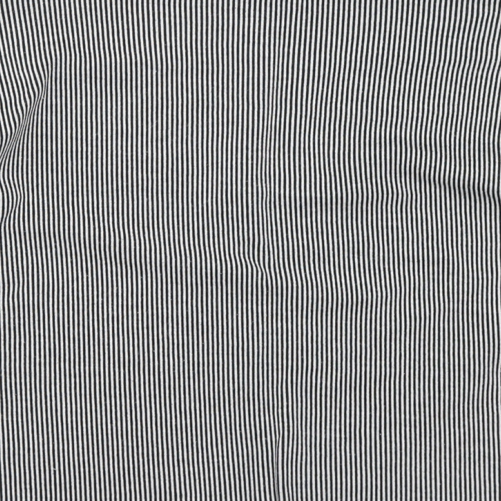 Zara Womens Grey Striped  Pullover Sweatshirt Size M  - Black and White