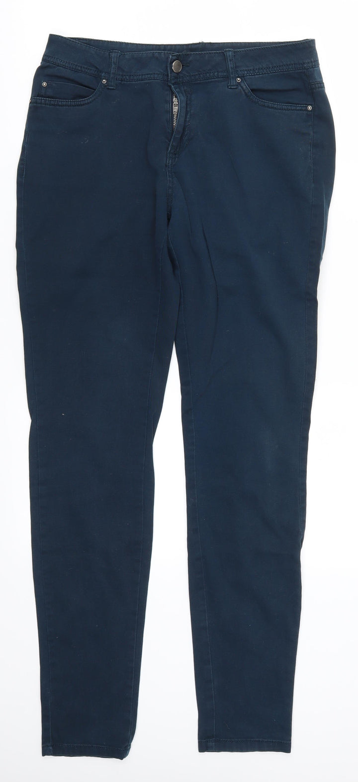 Denim Co Womens Blue Chino Trousers Size 10 L30 in