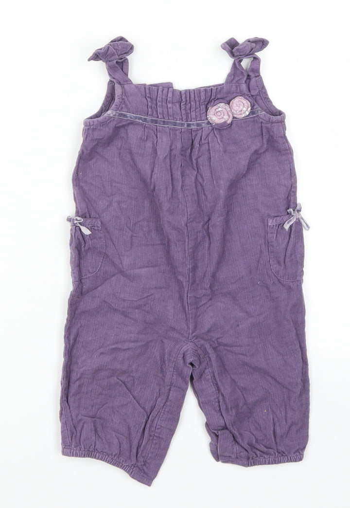 Monsoon Girls Purple Corduroy Romper One-Piece Size 3-6 Months