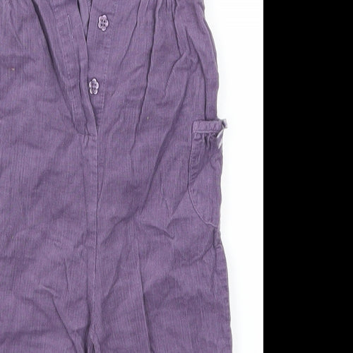 Monsoon Girls Purple  Corduroy Romper One-Piece Size 3-6 Months