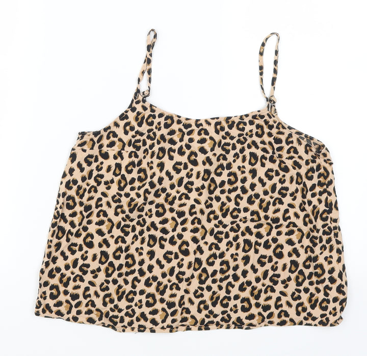 H&M Womens Brown Animal Print  Basic Tank Size 6