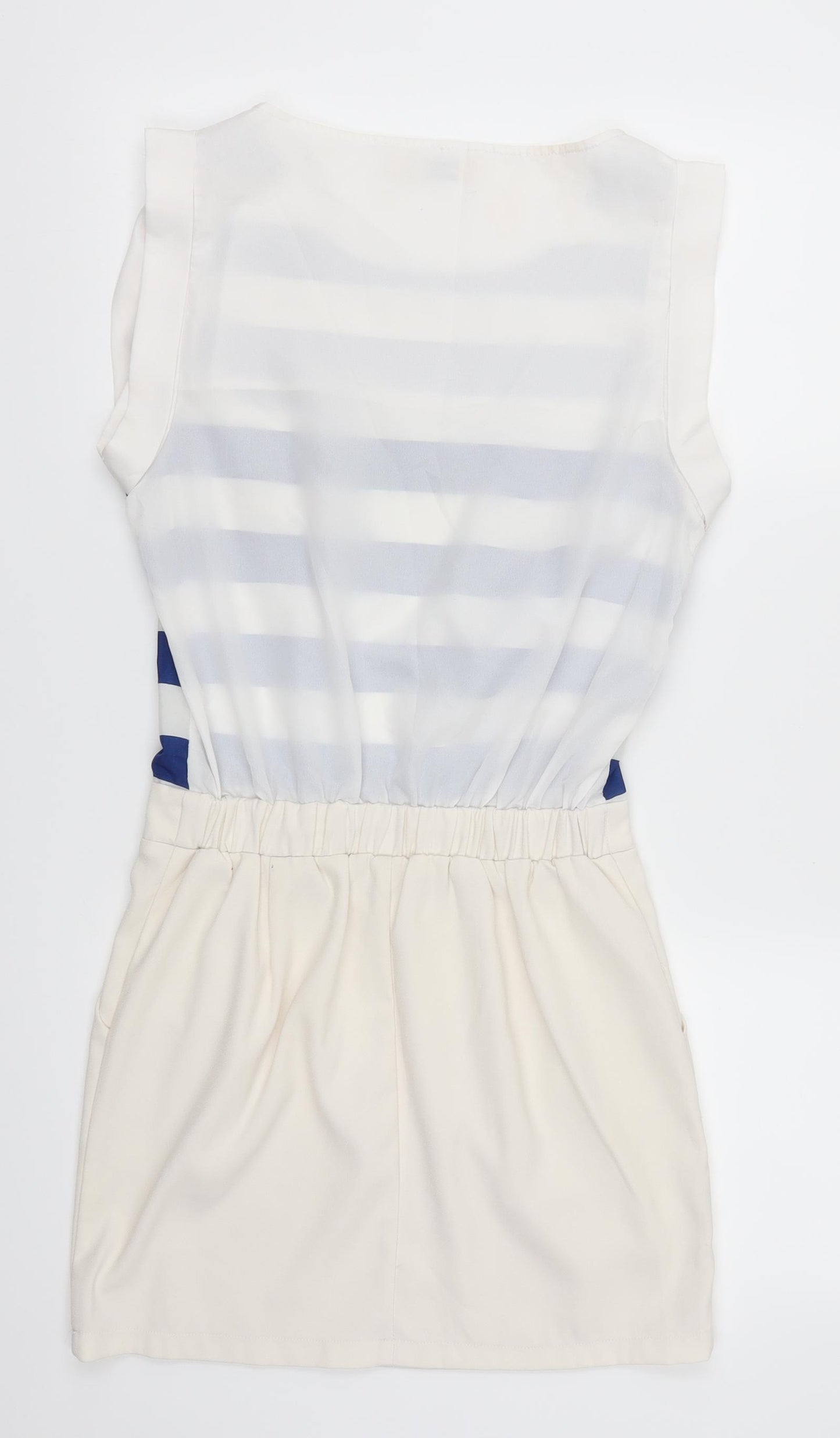 Lissy G Womens Blue Striped  Mini  Size 8