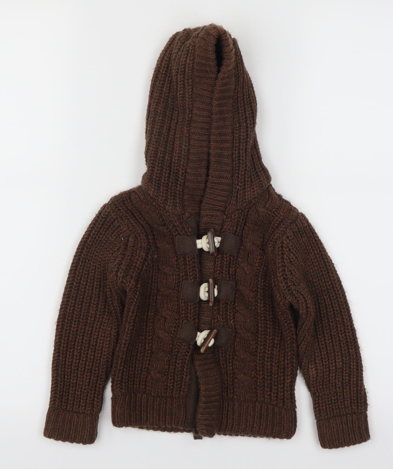F&F Boys Brown   Cardigan Jumper Size 12-18 Months