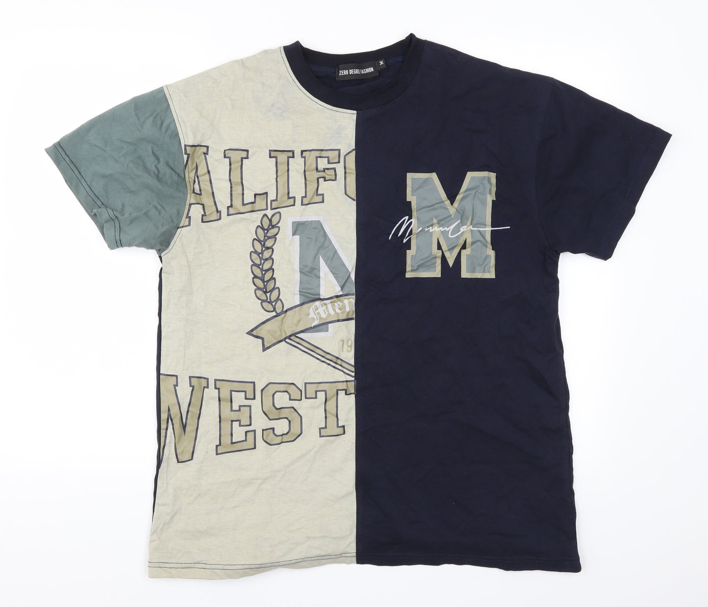Zero Degree Fashion Mens Blue    T-Shirt Size M  - Letter ''M''