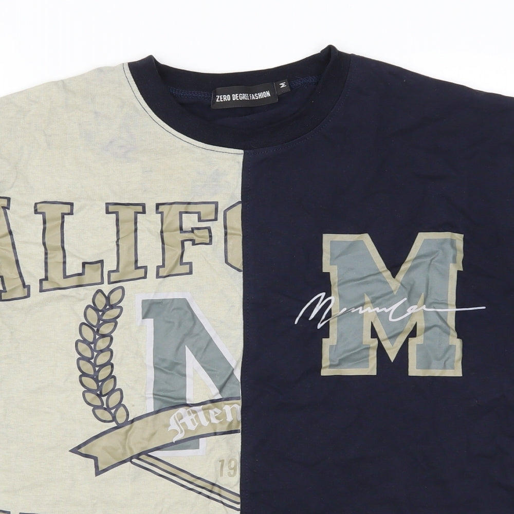 Zero Degree Fashion Mens Blue    T-Shirt Size M  - Letter ''M''