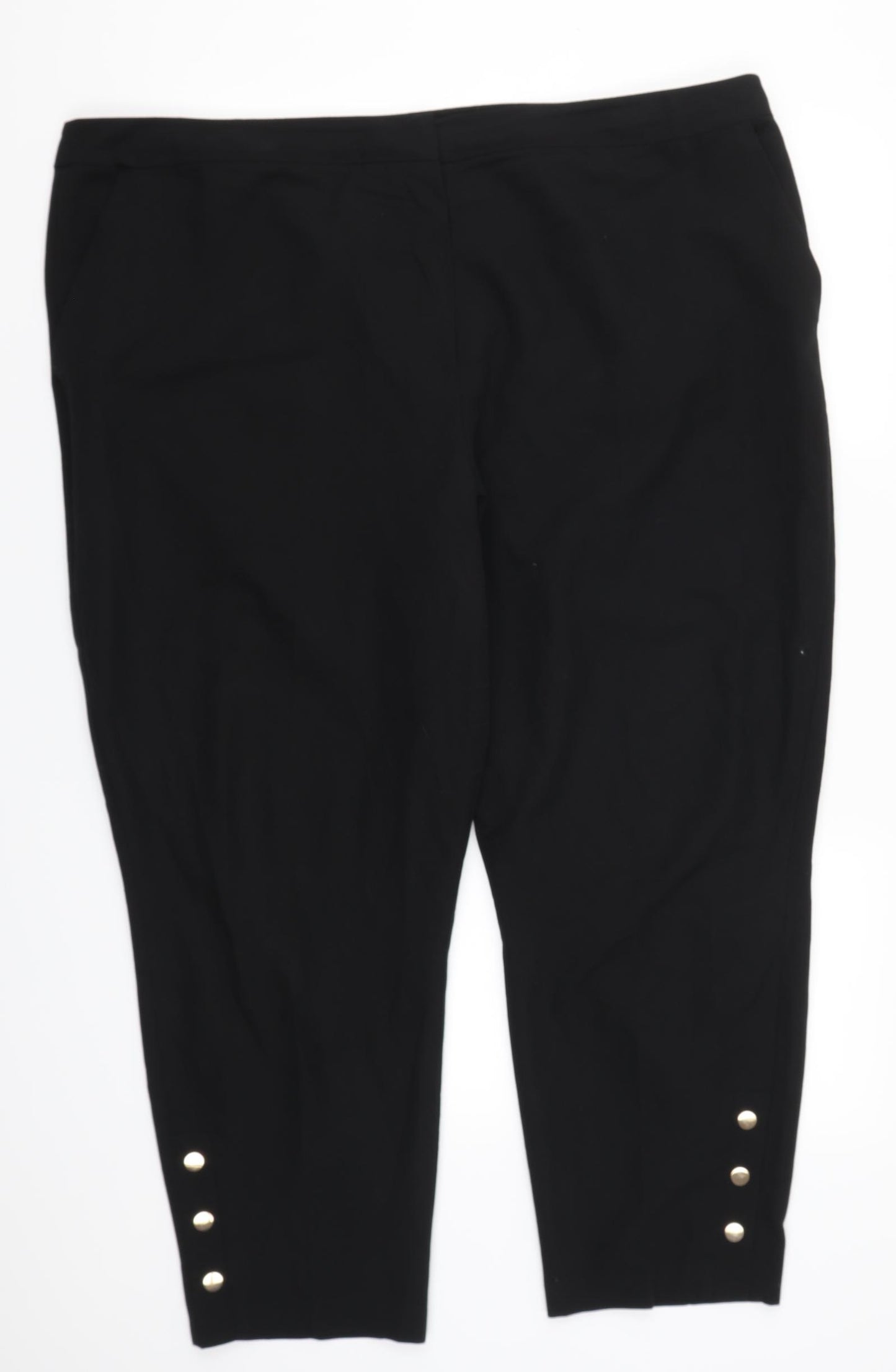 F&F Womens Black   Trousers  Size 24 L26 in