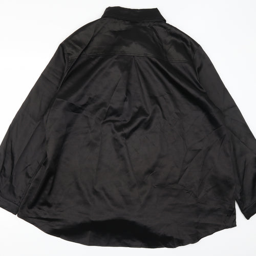 Pretty Little Thing Womens Black   Basic Button-Up Size 20