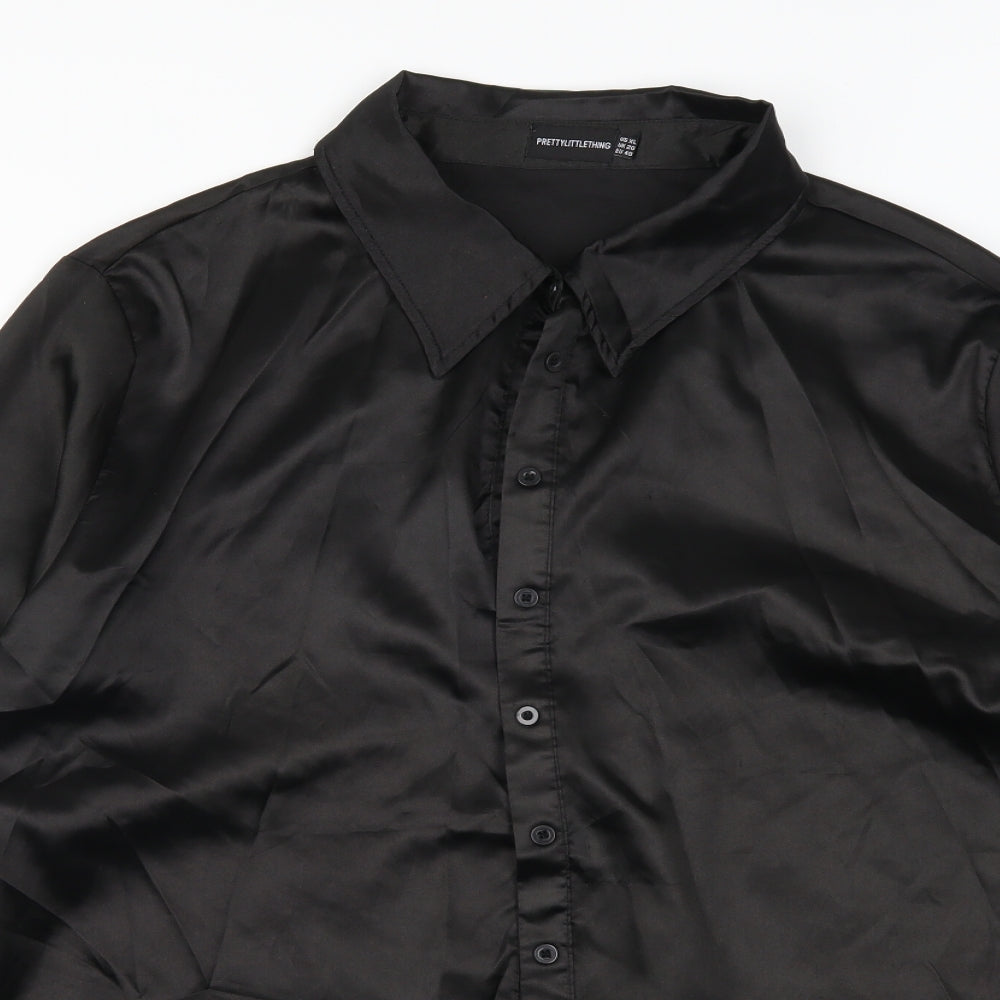 Pretty Little Thing Womens Black   Basic Button-Up Size 20