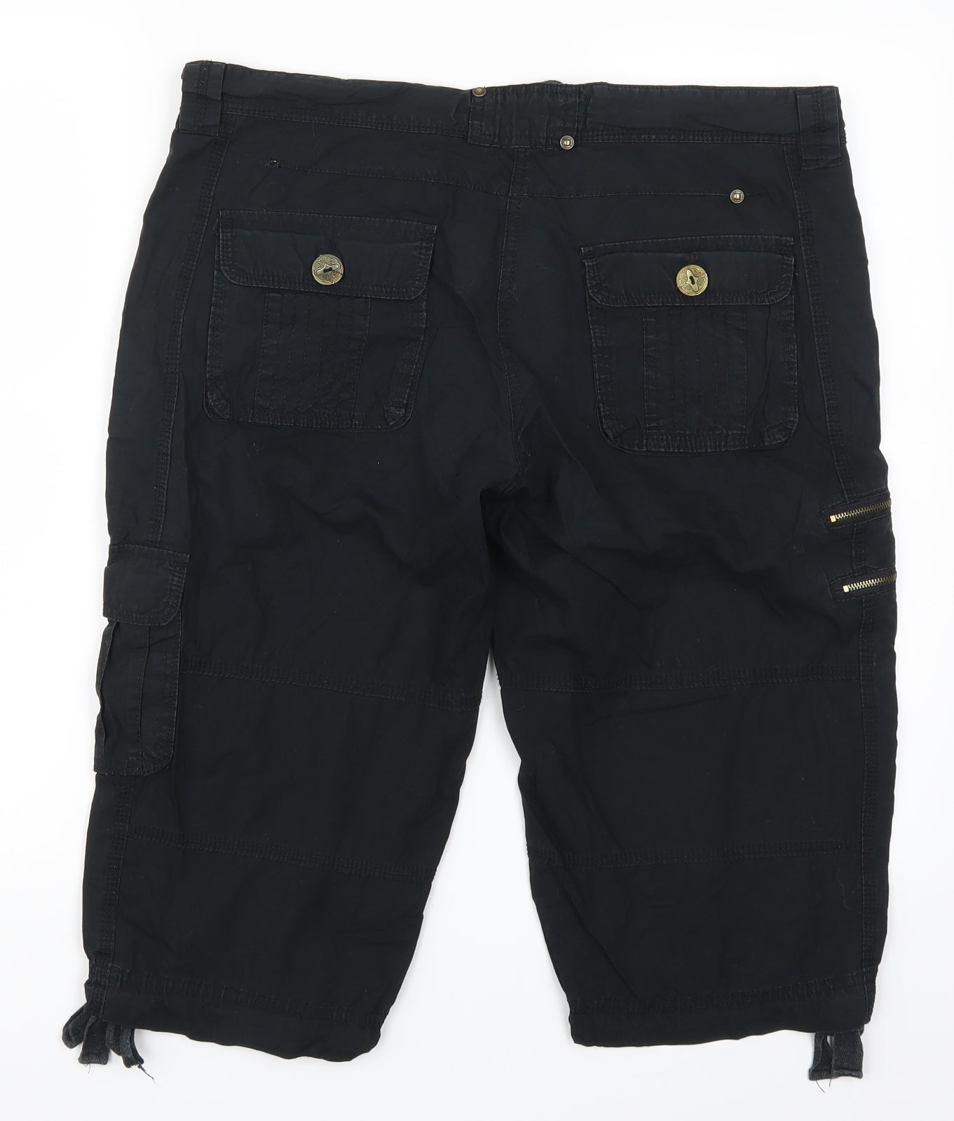 Select Womens Black   Cropped Trousers Size 14