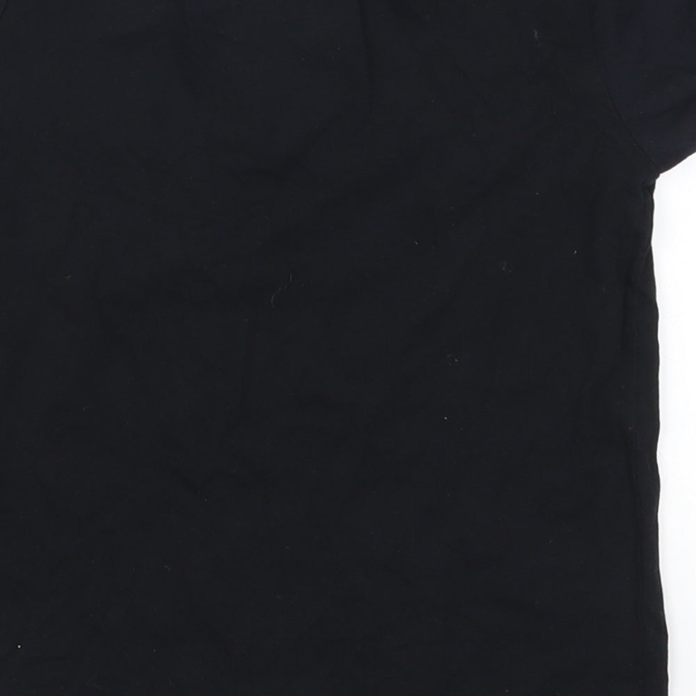 F&F Girls Black   Basic T-Shirt Size 7-8 Years  - Good Wishes Only