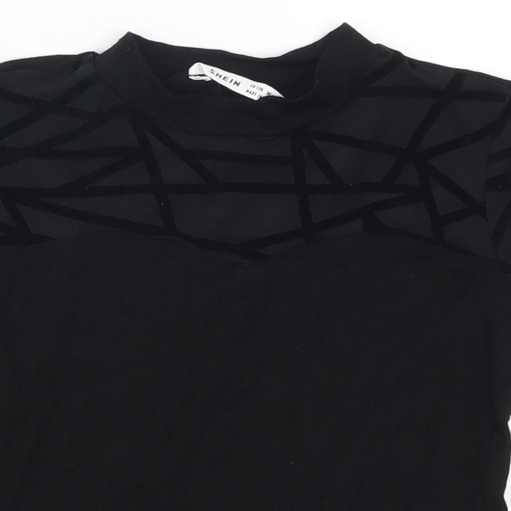 SheIn Girls Black   Basic T-Shirt Size 8 Years
