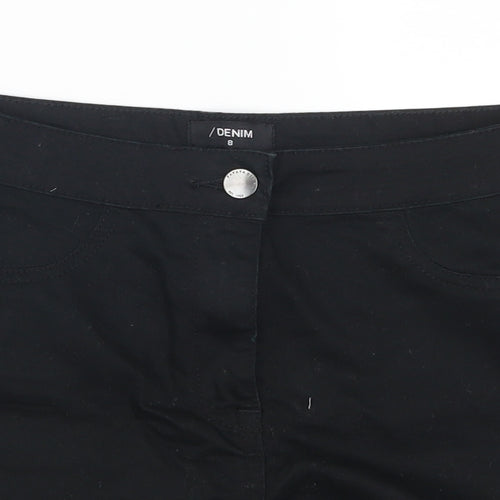 Matalan Womens Black  Denim Mom Shorts Size 8