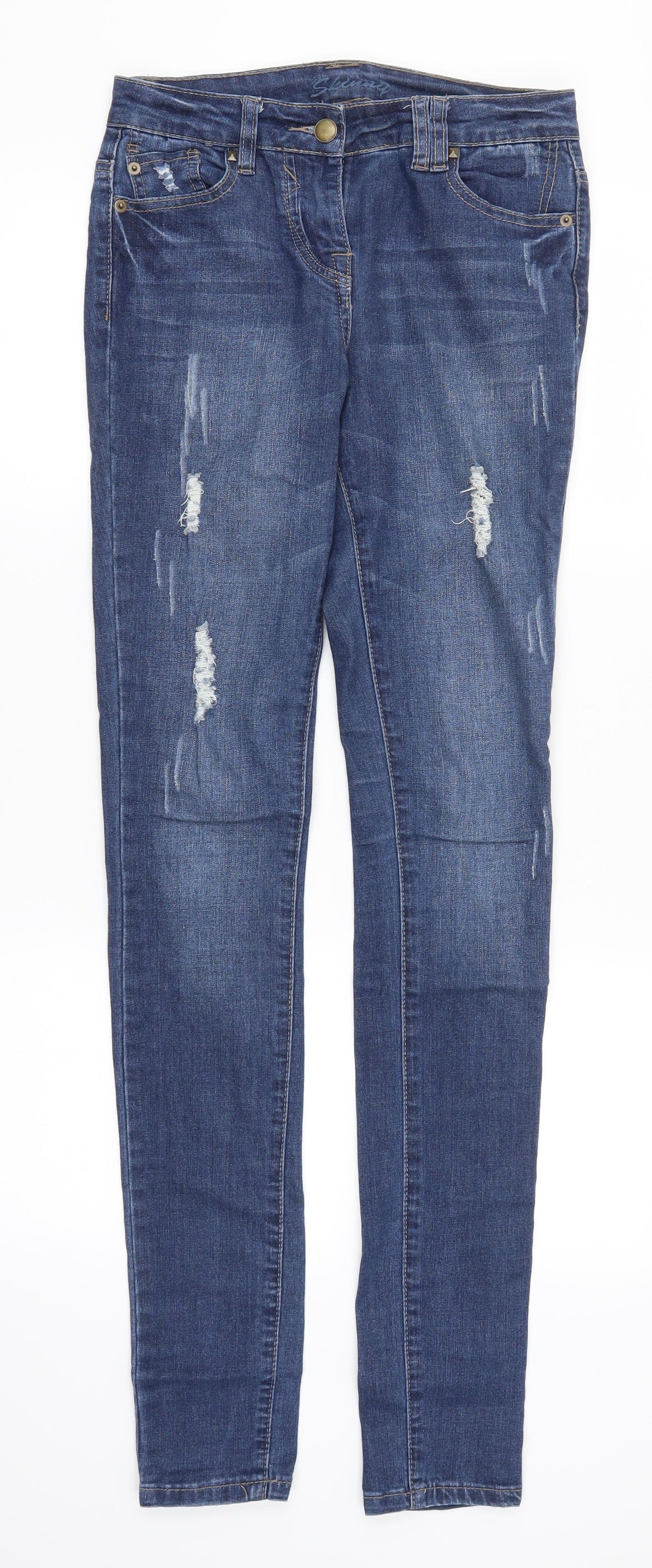 George Womens Blue  Denim Skinny Jeans Size 8 L33 in