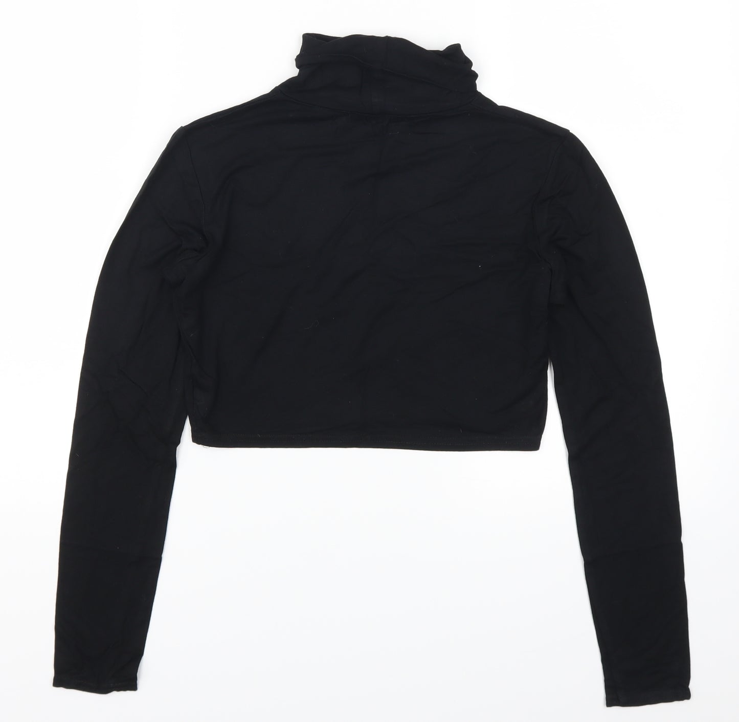 Missguided Womens Black   Cropped T-Shirt Size 8