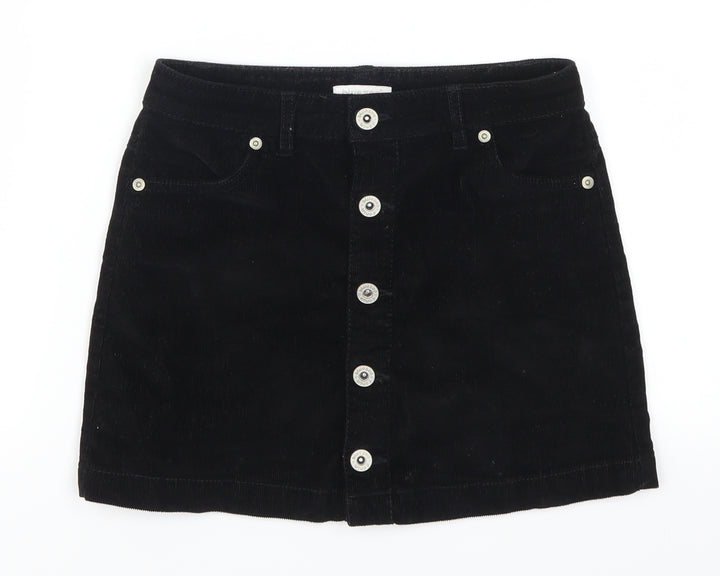 Blue Zoo Girls Black  Corduroy A-Line Skirt Size 9 Years