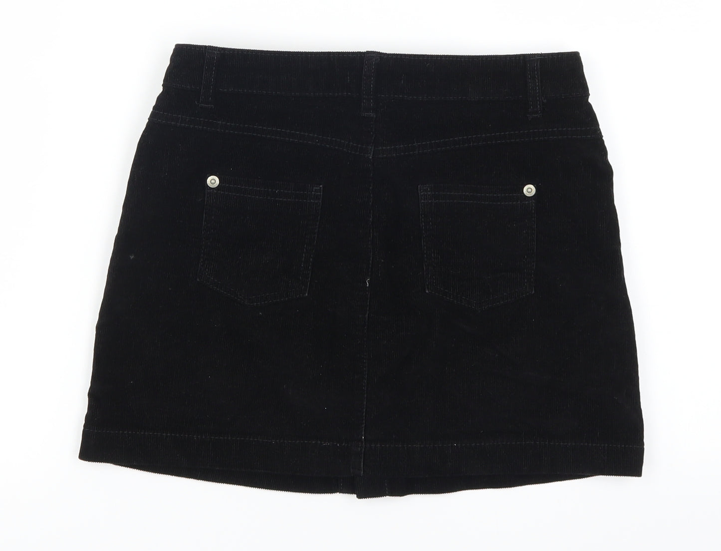 Blue Zoo Girls Black  Corduroy A-Line Skirt Size 9 Years