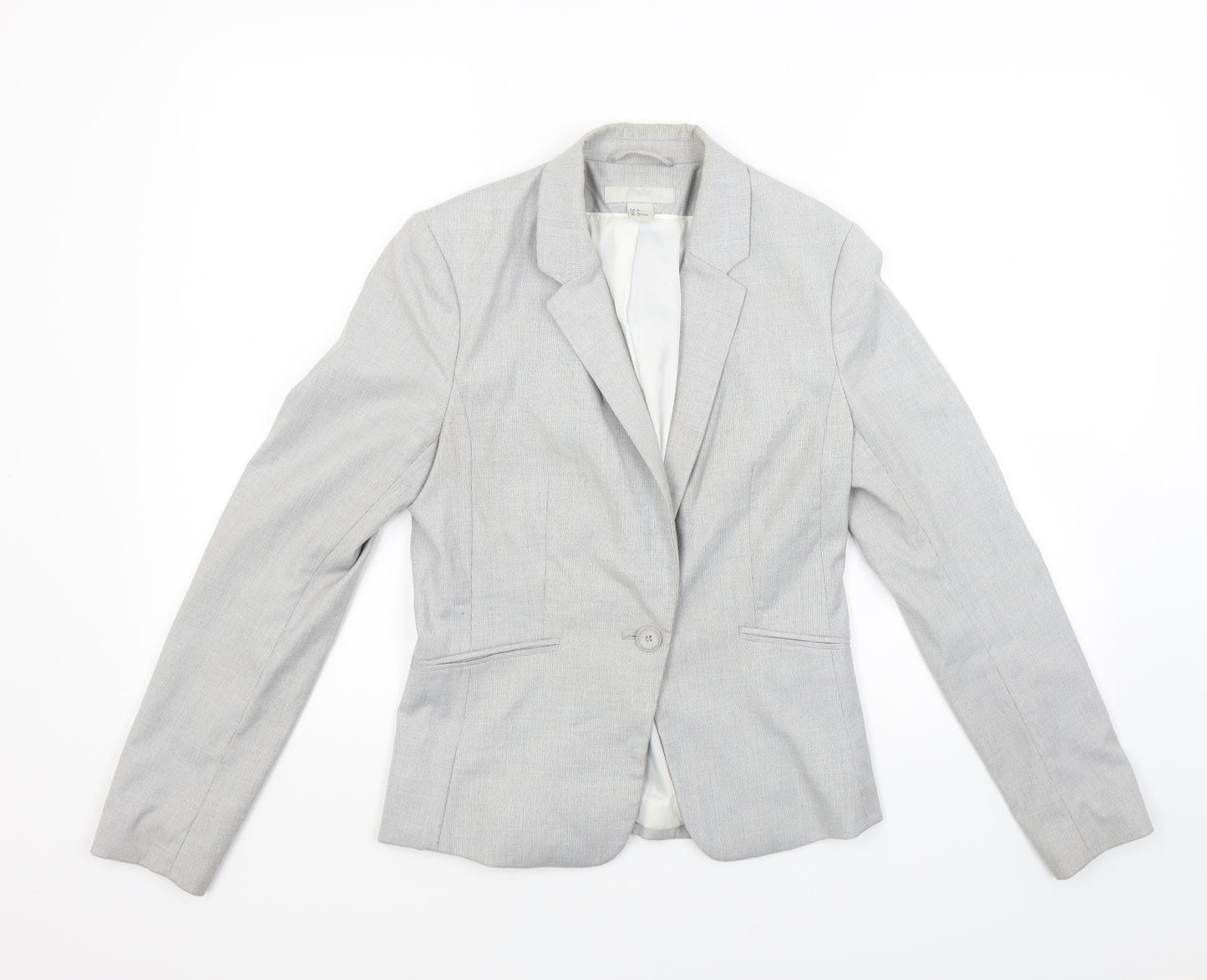 H&M Womens Grey   Jacket Blazer Size 8