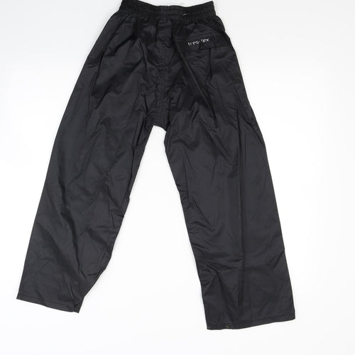 Trespass Boys Black   Rain Trousers Trousers Size 7-8 Years