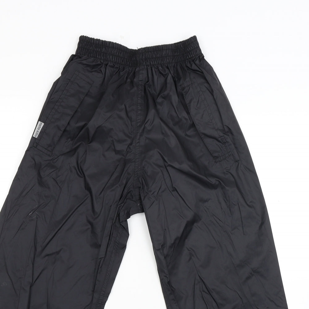 Trespass Boys Black   Rain Trousers Trousers Size 7-8 Years