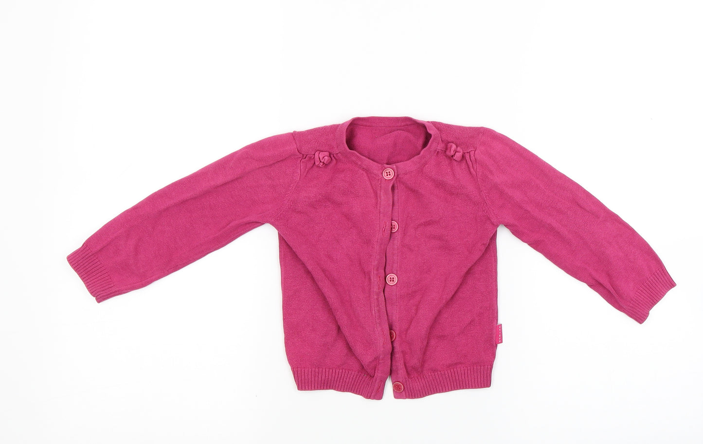 Nut meg Girls Red  Knit Cardigan Jumper Size 2-3 Years