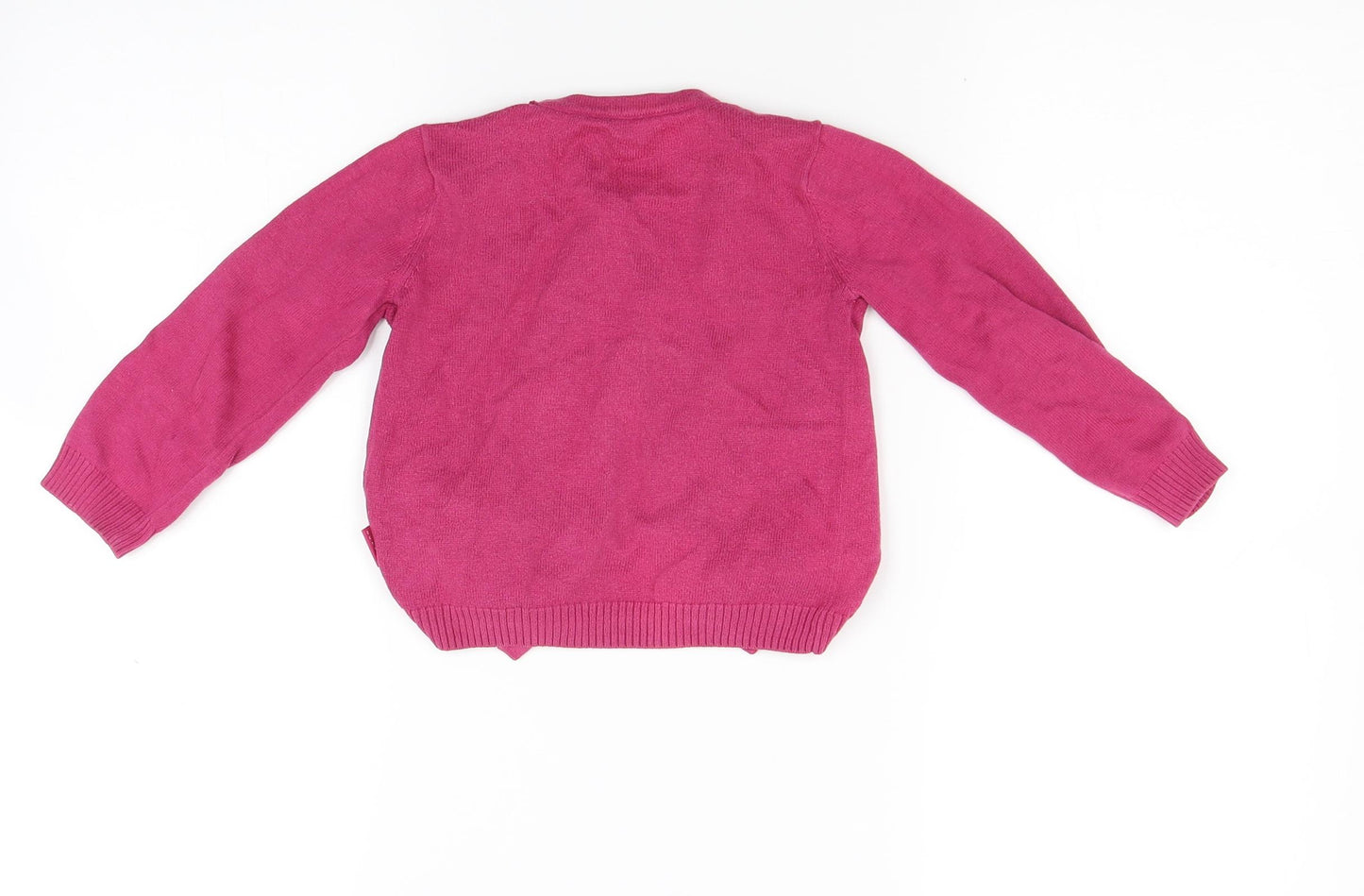 Nut meg Girls Red  Knit Cardigan Jumper Size 2-3 Years