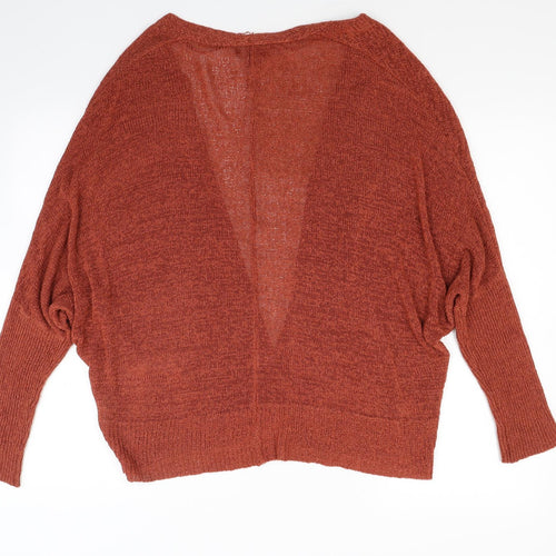 Primark Womens Brown  Knit Wrap Jumper Size S