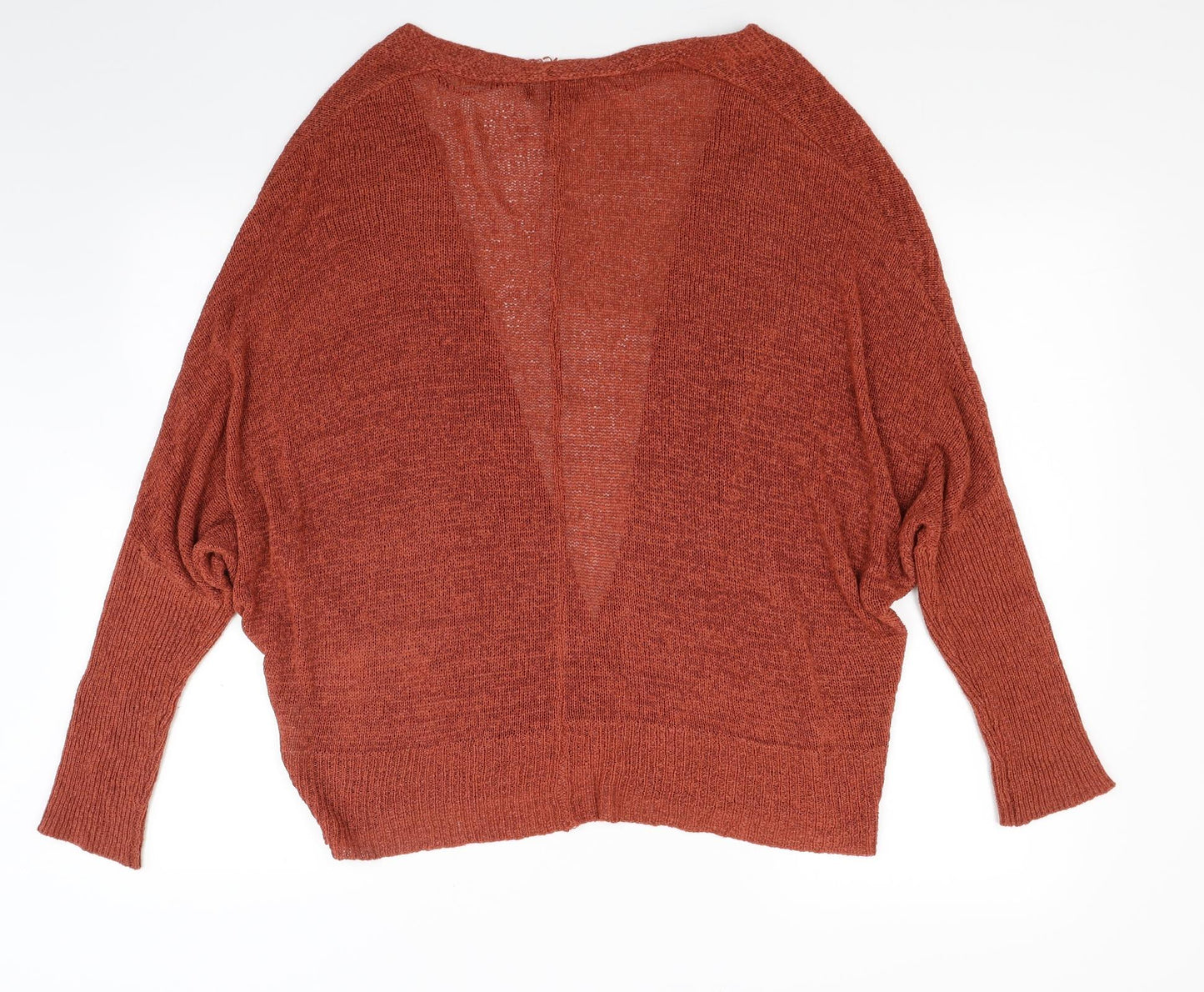Primark Womens Brown  Knit Wrap Jumper Size S