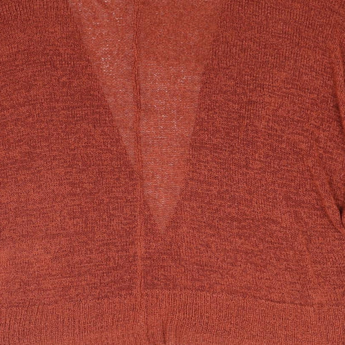 Primark Womens Brown  Knit Wrap Jumper Size S