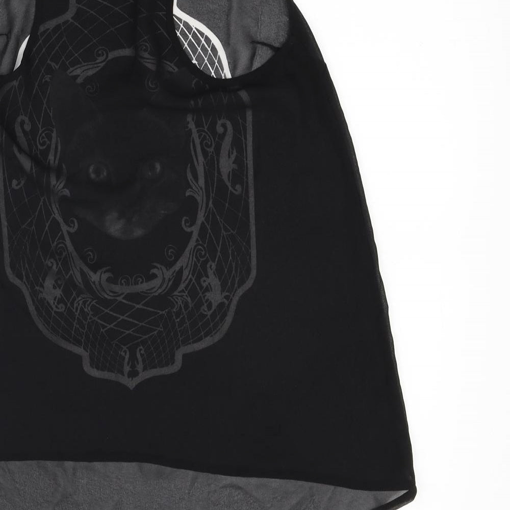 H&M Womens Black   Camisole Tank Size XS  - Cat Face