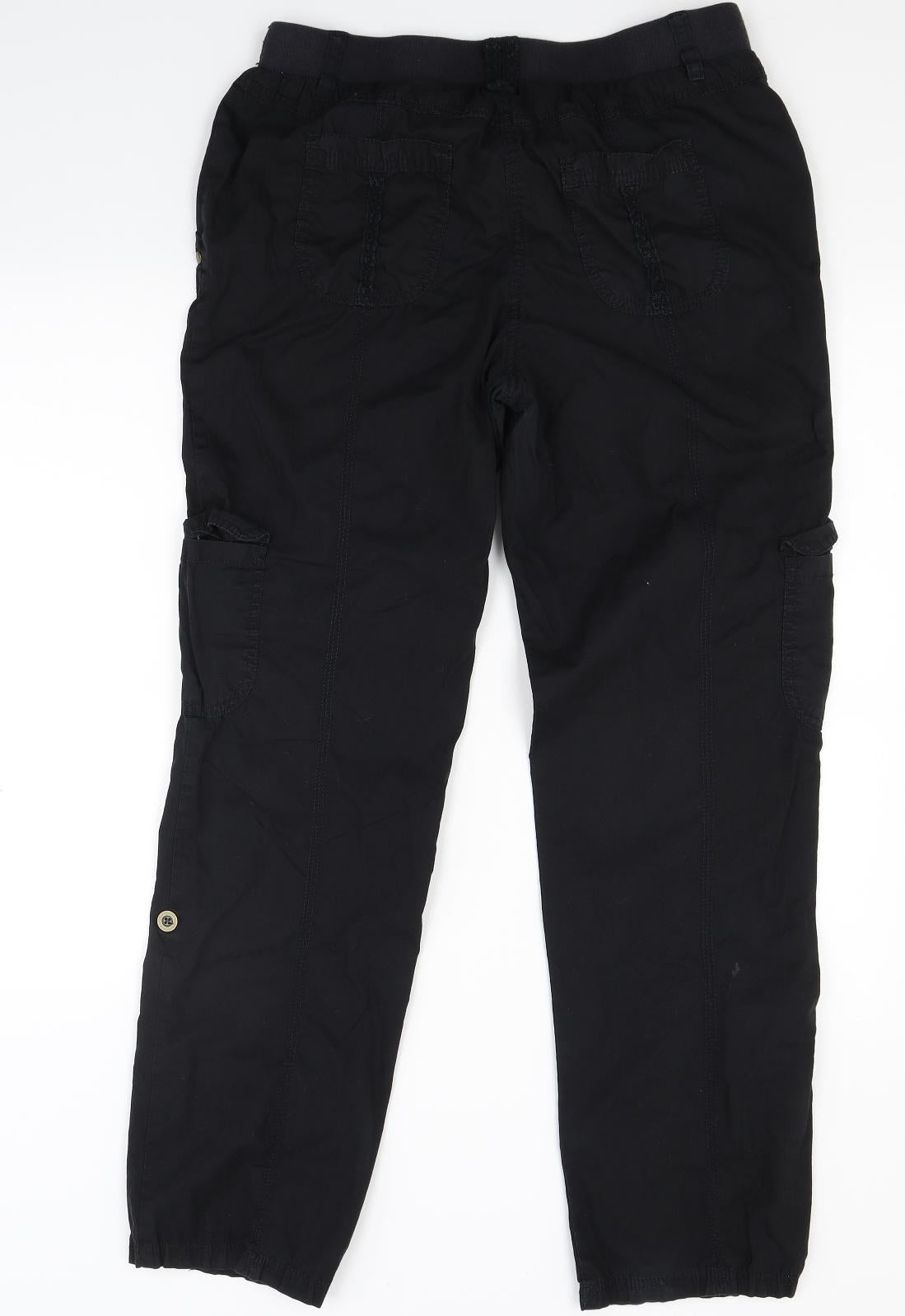 George Womens Black   Cargo Trousers Size 10 L28 in