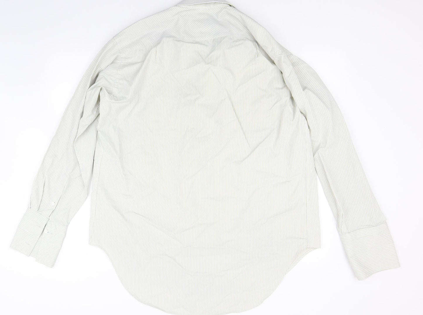 Preworn Mens White Striped   Dress Shirt Size 16.5