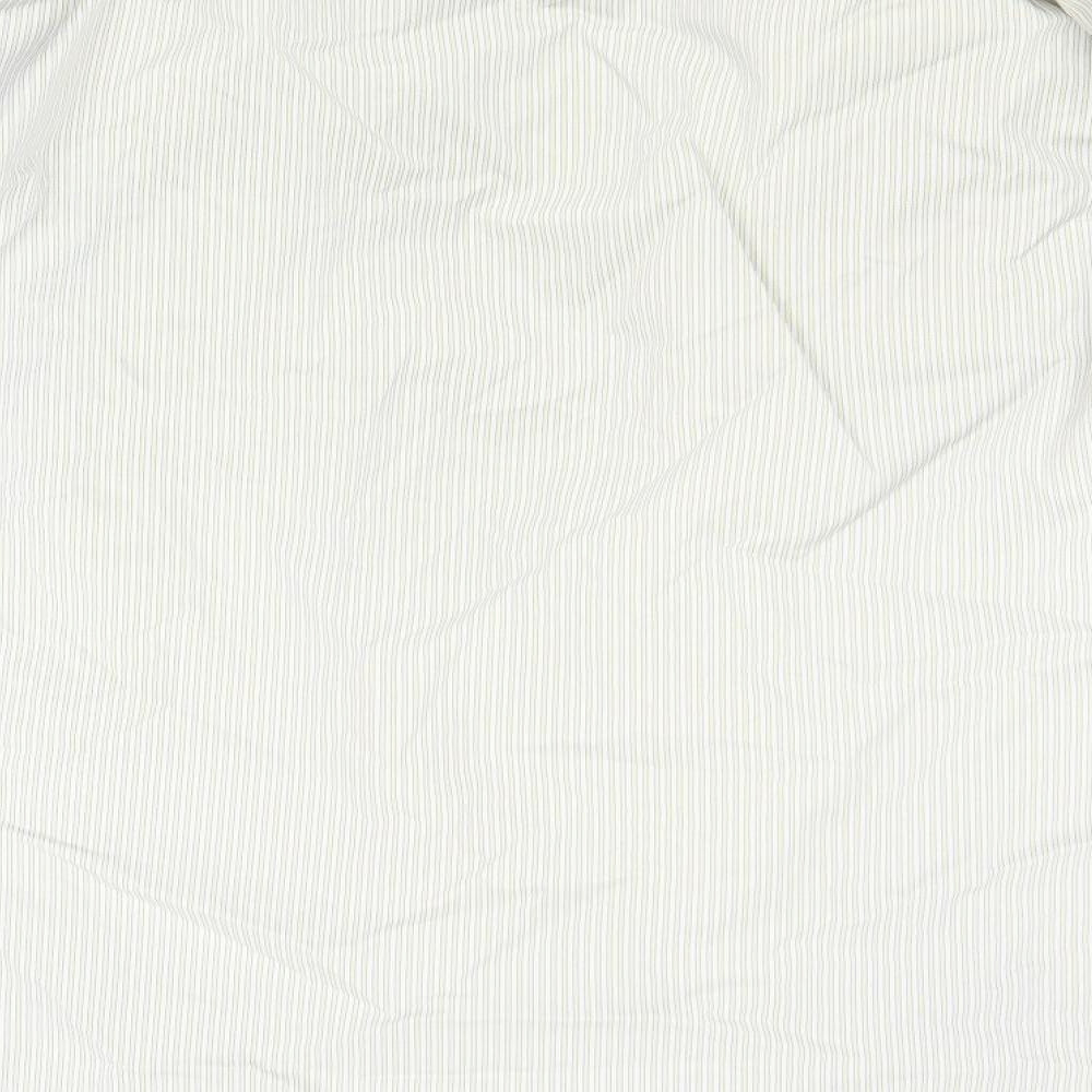 Preworn Mens White Striped   Dress Shirt Size 16.5