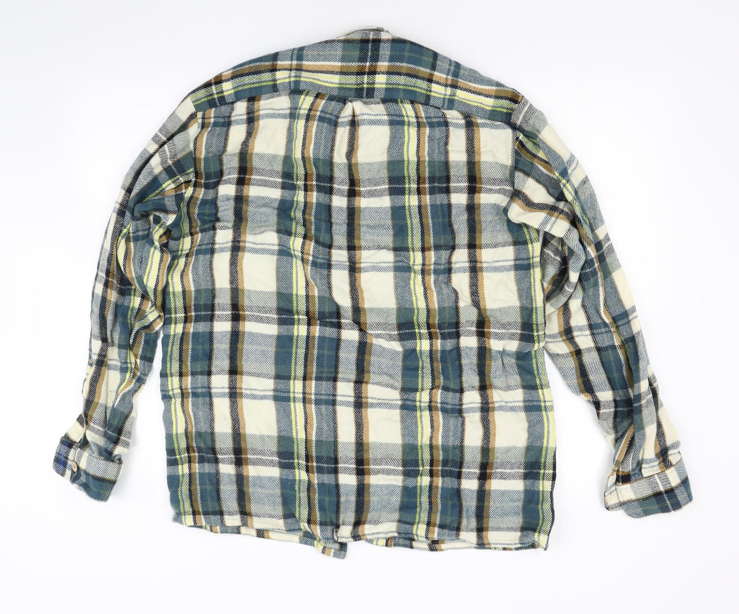 Preworn Mens Blue Check   Button-Up Size L