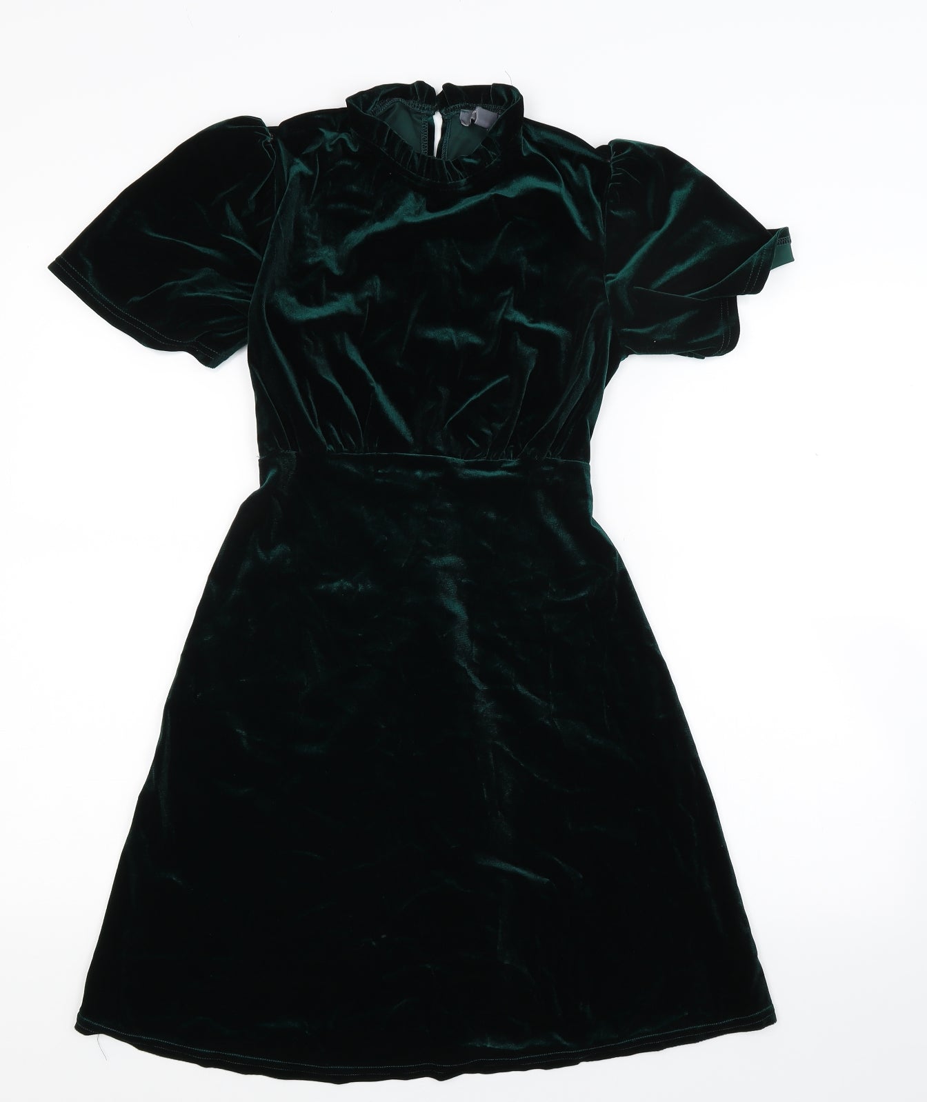 Primark Womens Green  Velour A-Line  Size 8