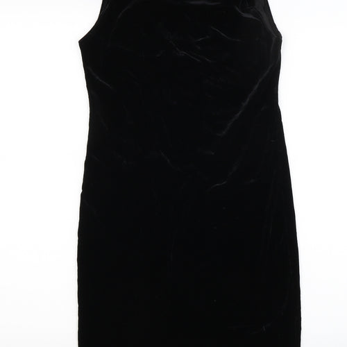 Boohoo Womens Black  Velour Bodycon  Size 8