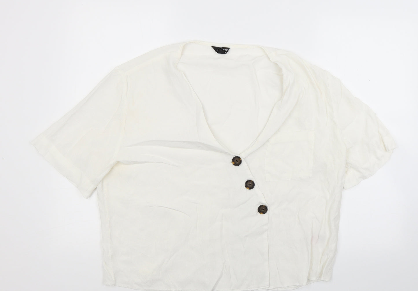 Topshop Womens White   Basic Blouse Size 18