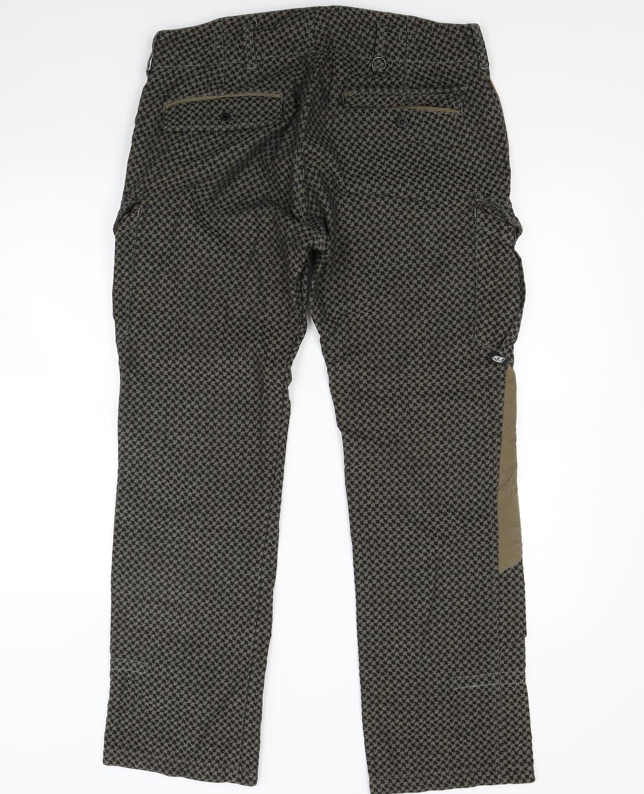 55DSL Mens Brown Check  Trousers  Size 32 L29 in