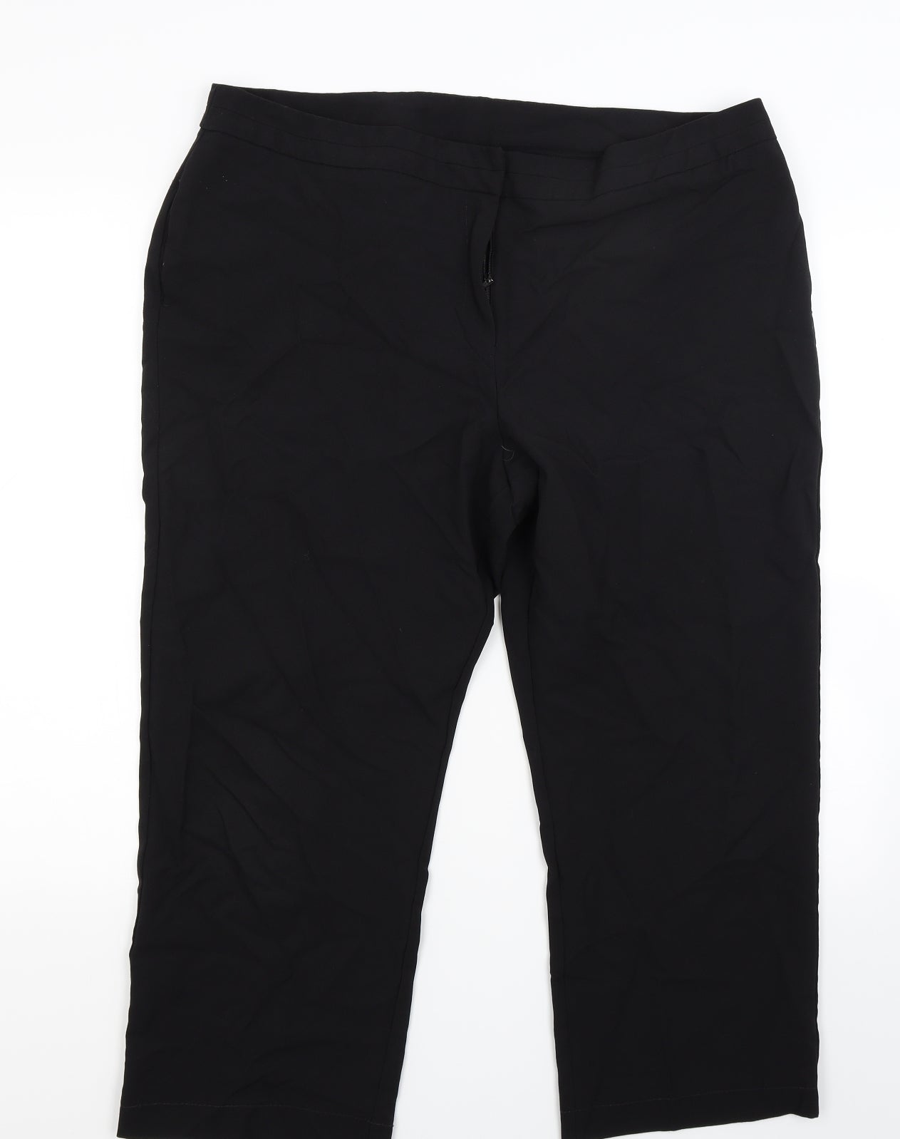 Bonmarché Womens Black   Capri Trousers Size 18 L22 in