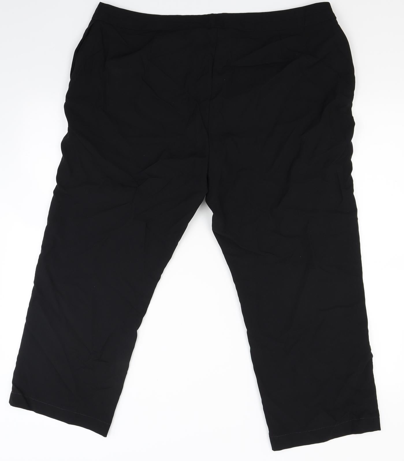 Bonmarché Womens Black   Capri Trousers Size 18 L22 in