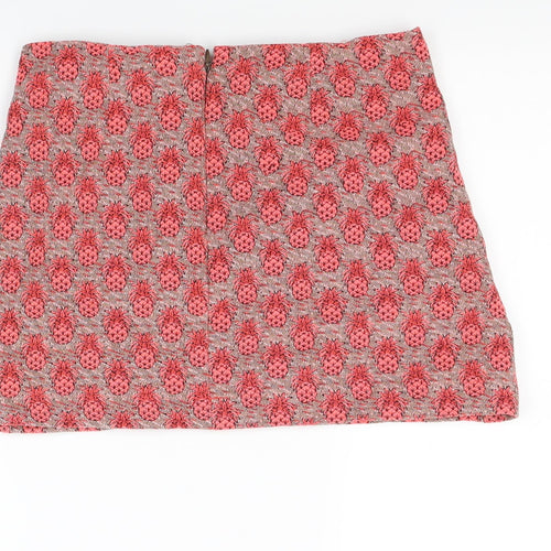 Cooperative Womens Red Floral  Mini Skirt Size S