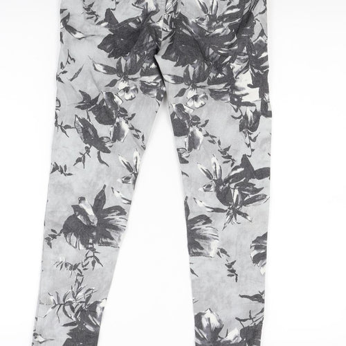 Preworn Womens Grey Floral Denim Jegging Jeans Size S L24 in