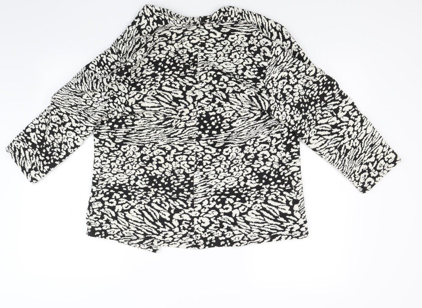 George Womens White Animal Print  Jacket  Size 16