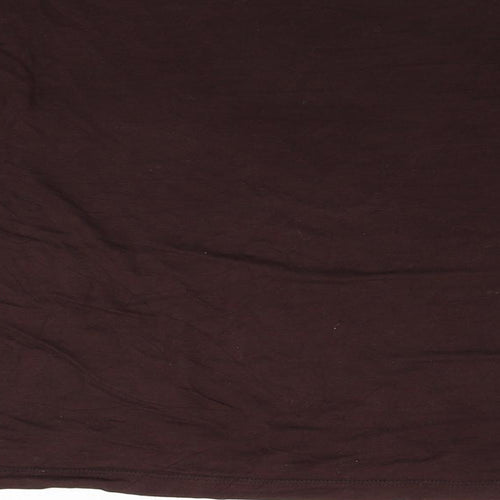 Minuet Womens Brown  Jersey Basic T-Shirt Size L