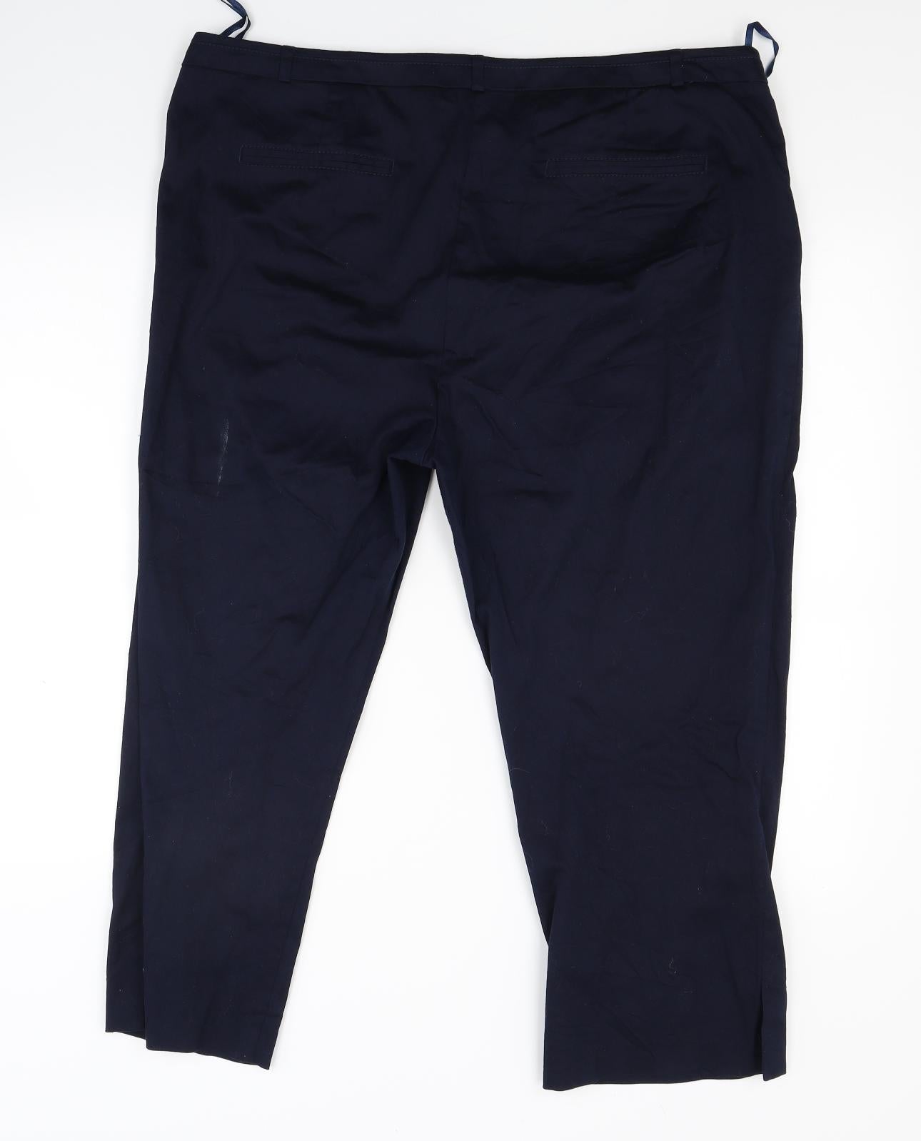 M&Co Womens Blue   Trousers  Size 20 L22 in