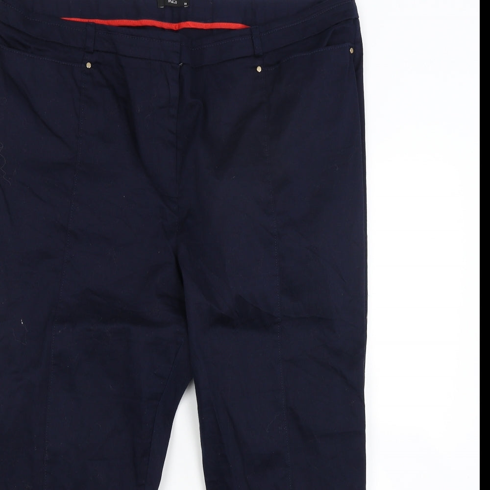 M&Co Womens Blue   Trousers  Size 20 L22 in