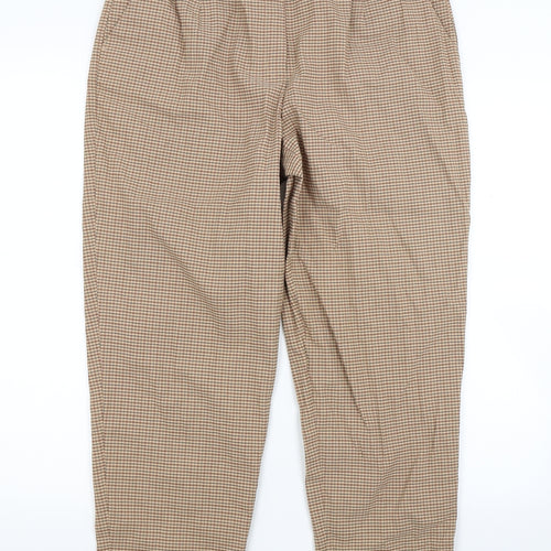 Collection Womens Brown Check  Trousers  Size 28 in L25 in